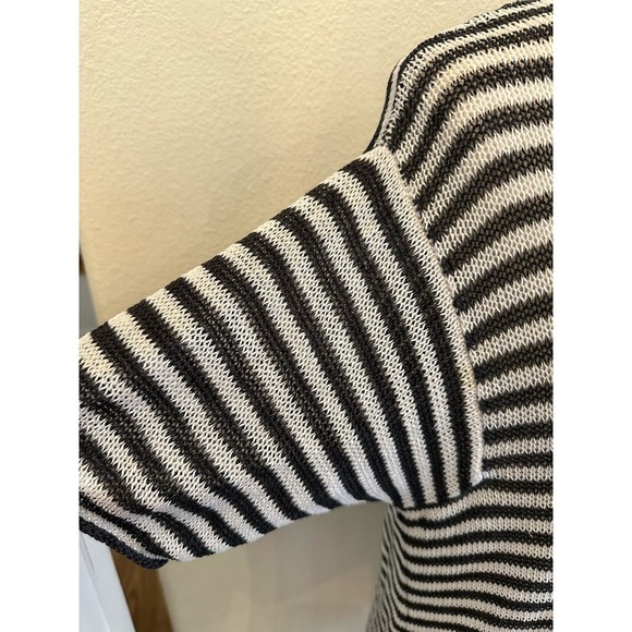 Eileen Fisher Organic Linen Knit Striped Round Neck Tunic, Xsmall B74 - Picture 3 of 6